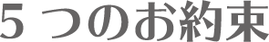 5つのお約束